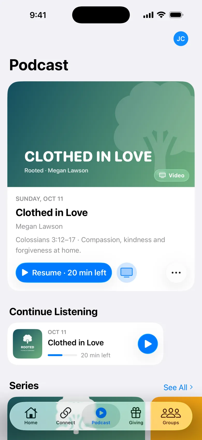 Video on demand in the member app